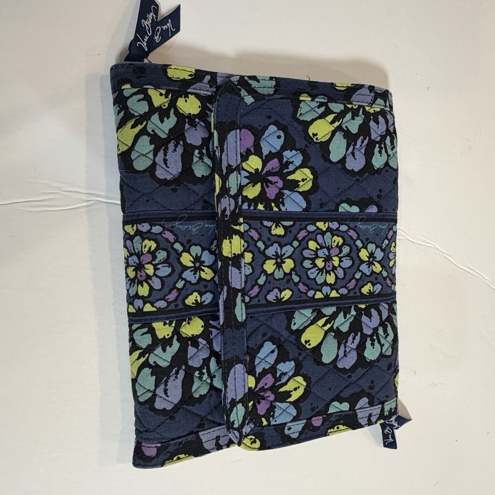 Vera Bradley Indigo Pop Jewelry Storage Travel Holder Bag Carry Case